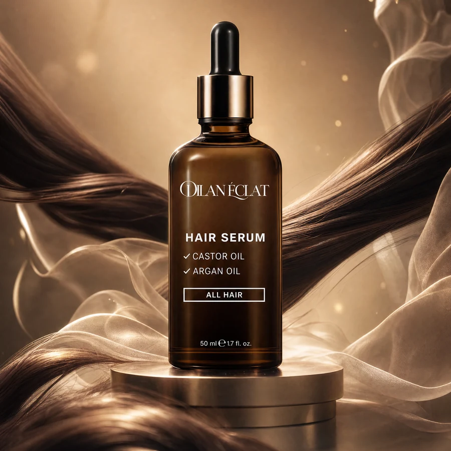 DILAN ÉCLAT Hair Serum – 50 ml Flasche mit Rizinus- und Arganöl